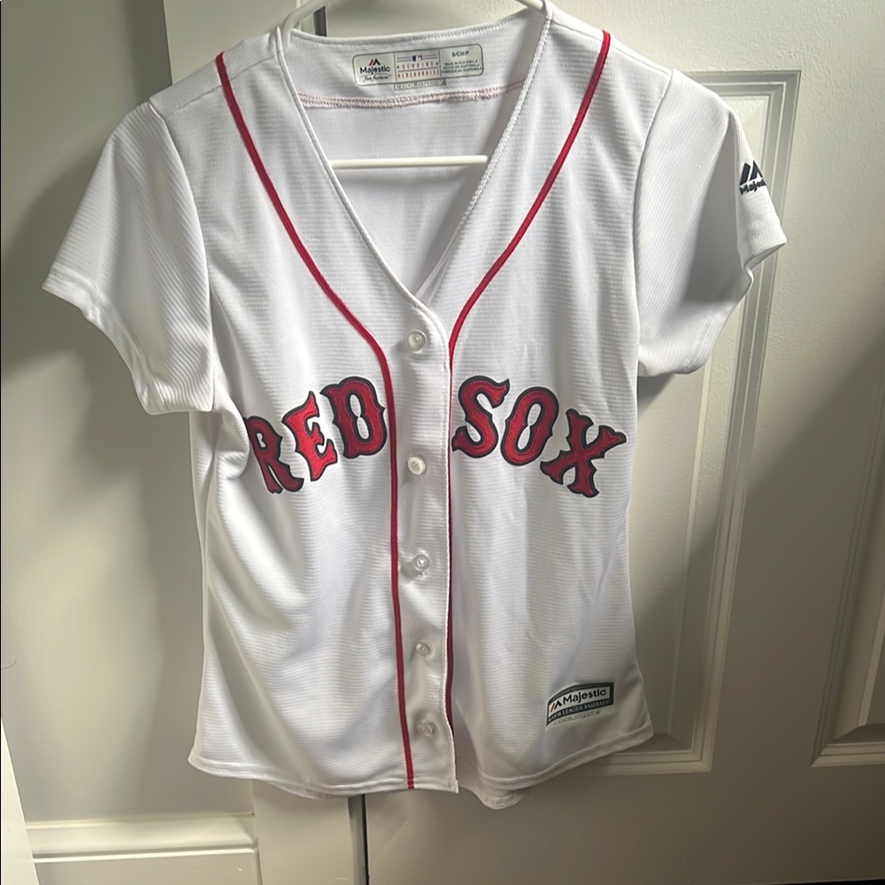 Majestic Kids Red Sox White Shirt